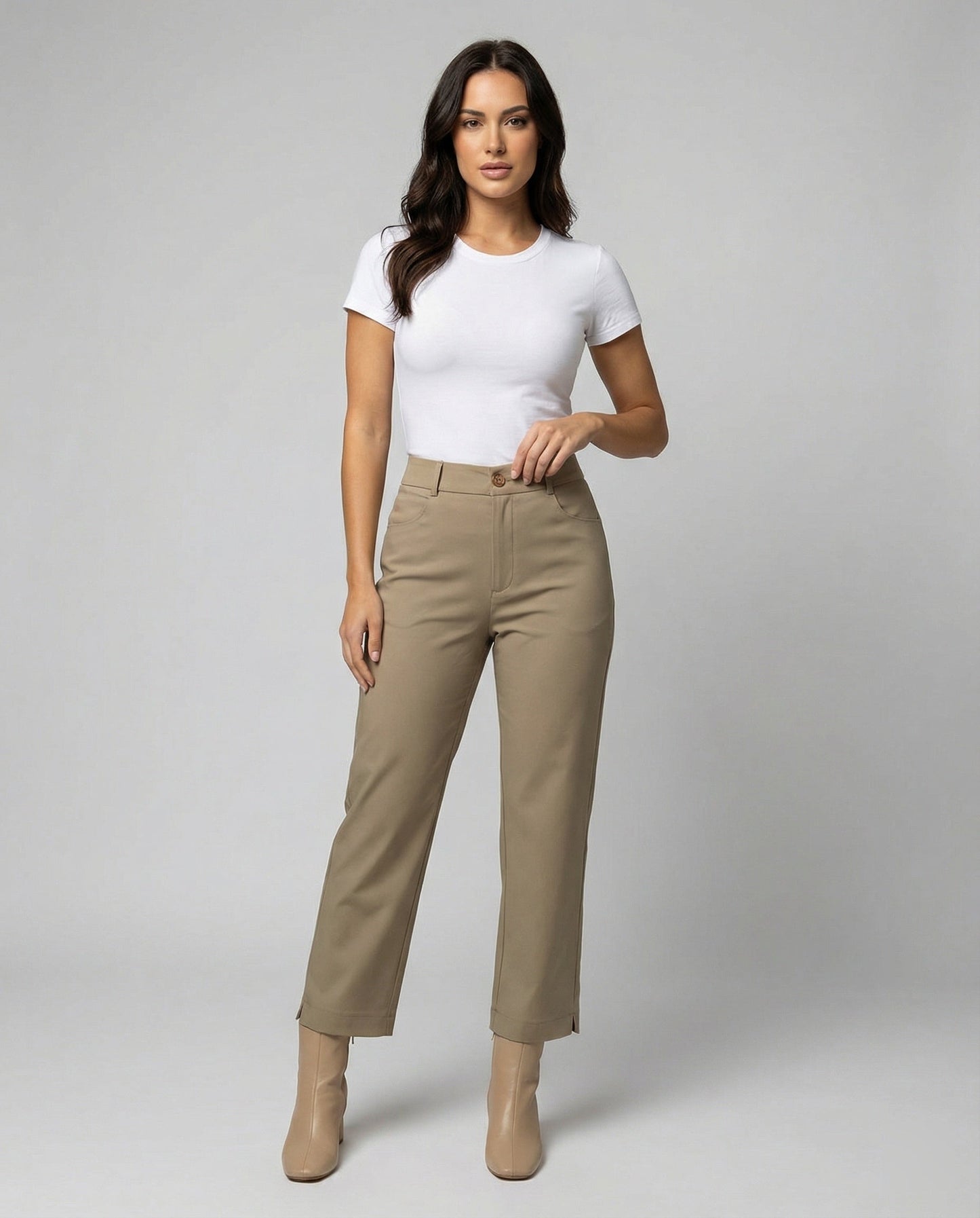 Damen Stoffhose Bequem Modern Alltagskleidung