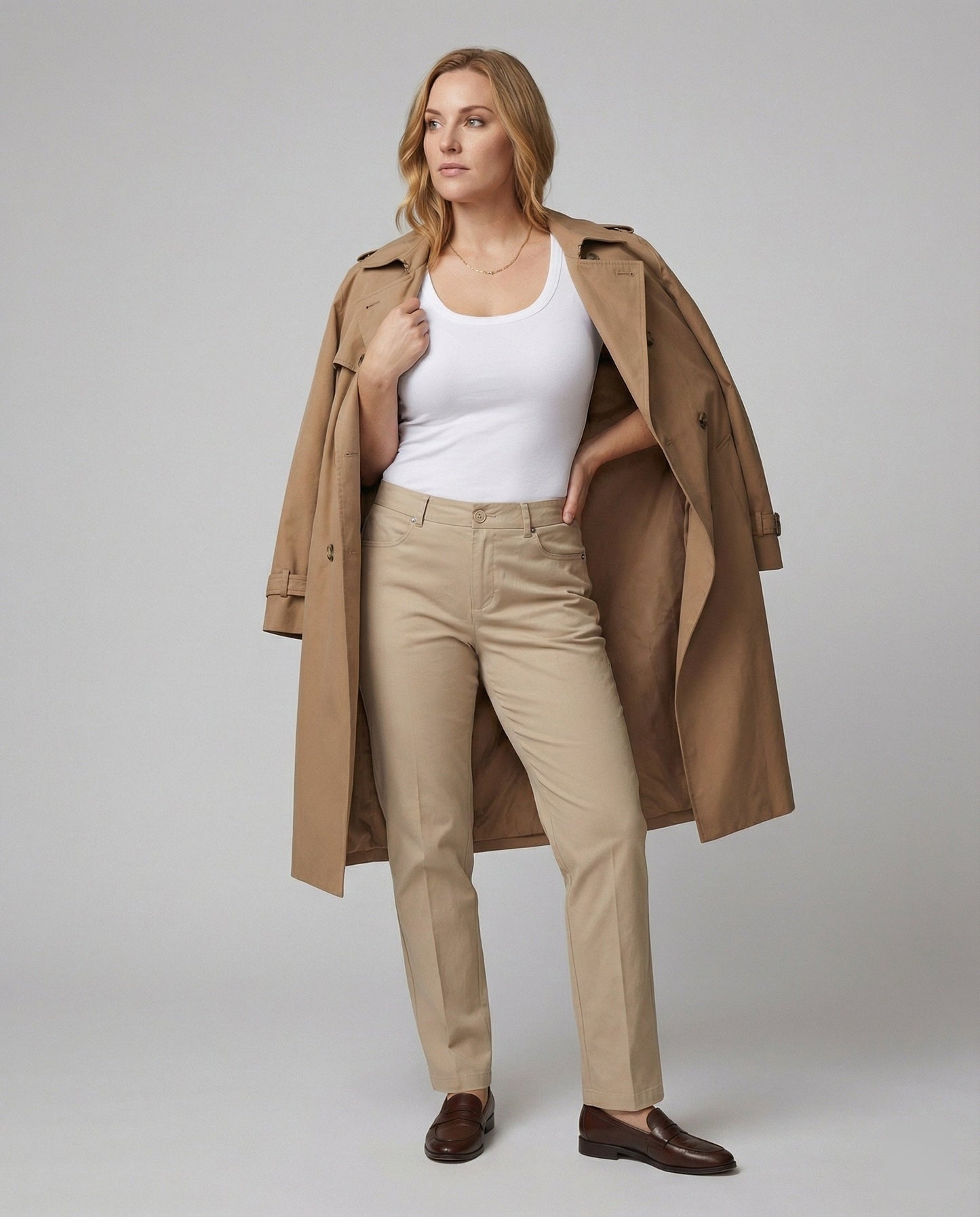 Damen Hose Formell Hochtaillierter Hosenbund Elegant