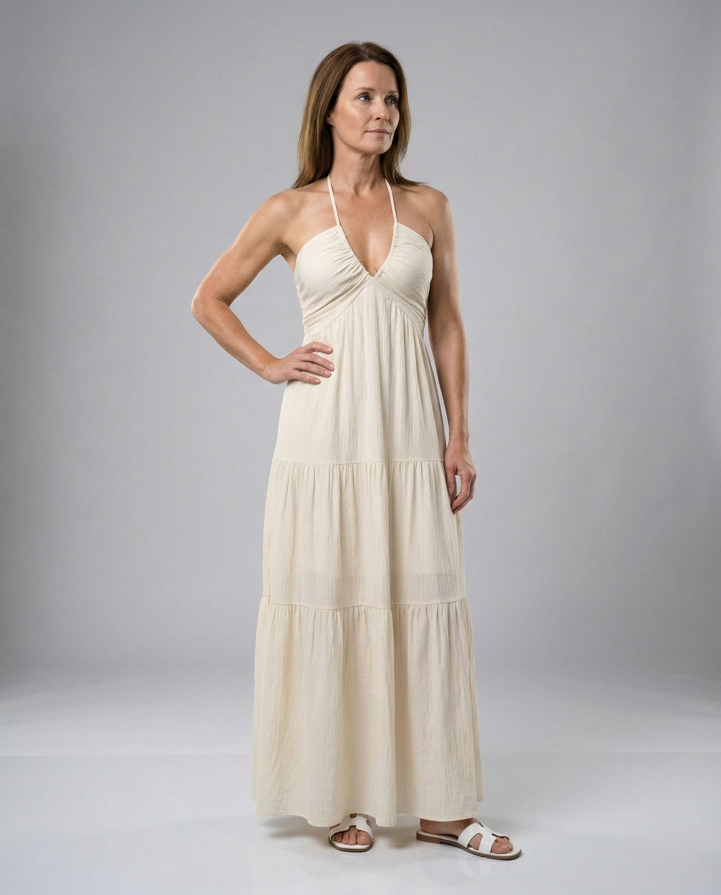 Damen Maxikleid Fließend Lang Elegant - BerlinGlamour
