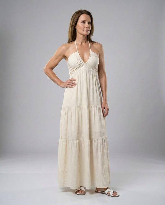 Damen Maxikleid Fließend Lang Elegant - BerlinGlamour