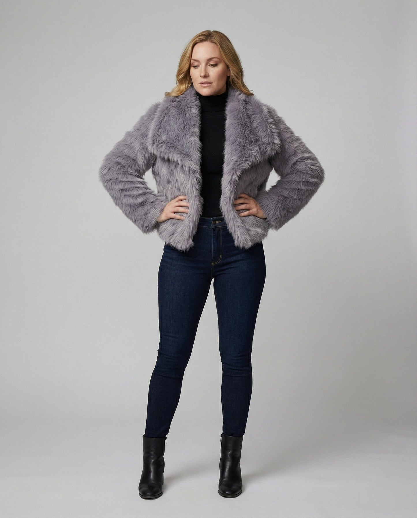 Fuchsfelljacke Streetstyle Luxus Mantel Damen