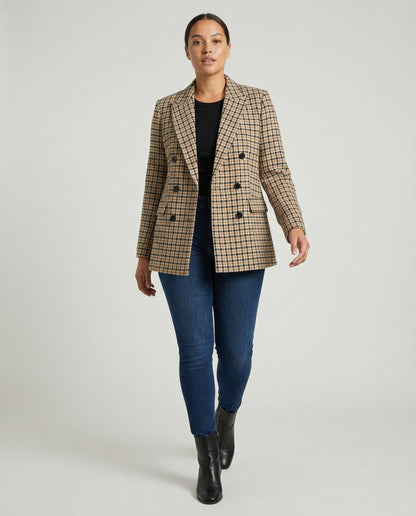 Klassischer Karo Blazer Damen Modern