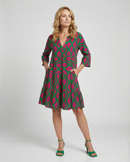 Sommerkleid Damen Leicht und Luftig Blumenprint - BerlinGlamour