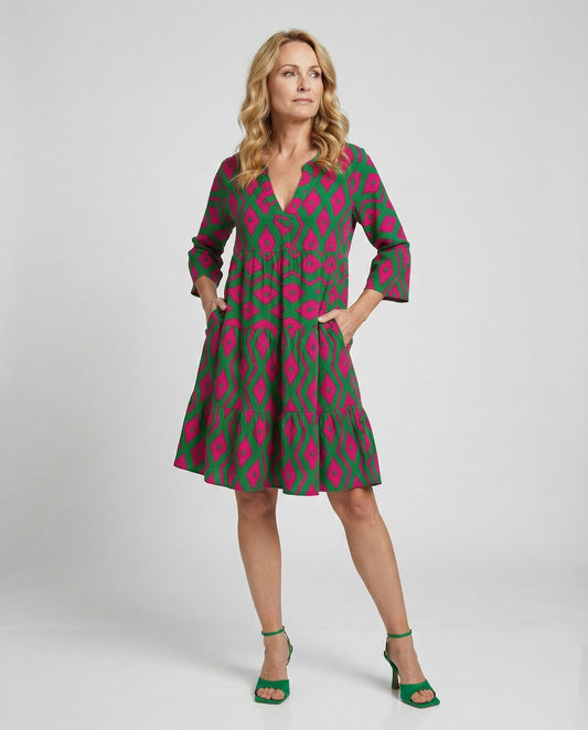 Sommerkleid Damen Leicht und Luftig Blumenprint - BerlinGlamour