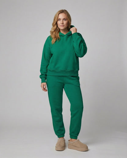 Sportliche Laufoutfit Damen Kapuzenpullover Hose Set - BerlinGlamour