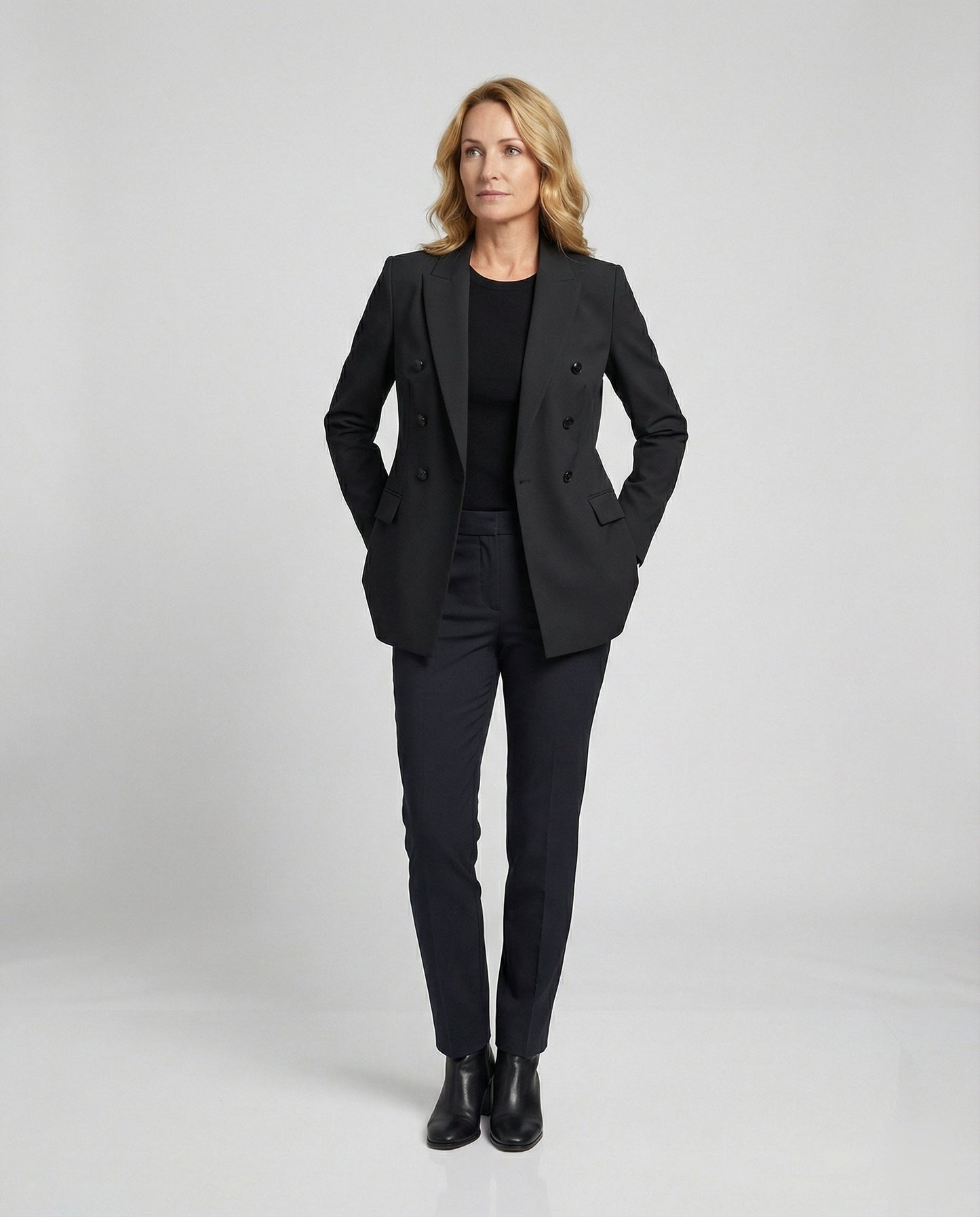 Damen Blazer Doppelreihig Modern Elegant