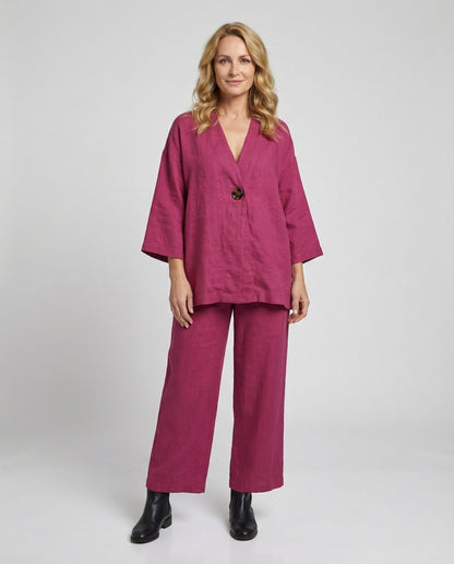 Damen Zweiteiler Oversized Bluse Set Modern - BerlinGlamour