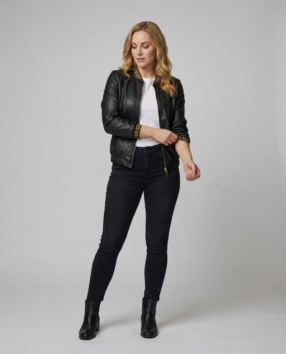 Langarmjacke Geoprint Trendig Damen Jacke