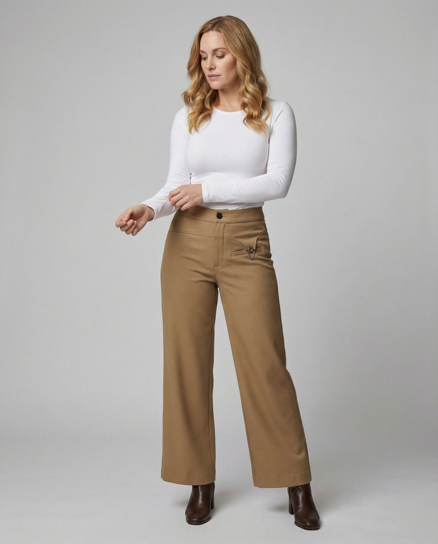 Weite Damen Cropped Jeans Bequem Geschnitten