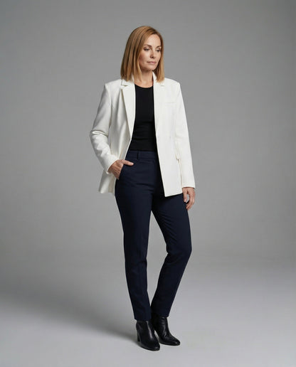 Elegante Damen Blazerjacke Asymmetrisch Modern