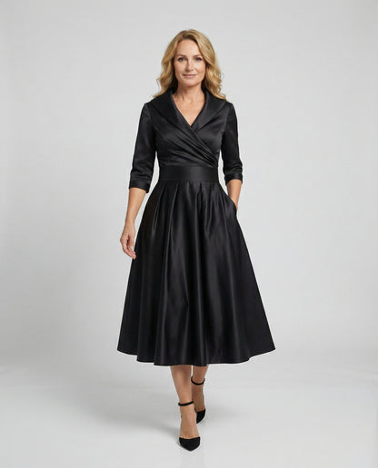 Chices Wickelkleid Mit Weitem Kragen Damen