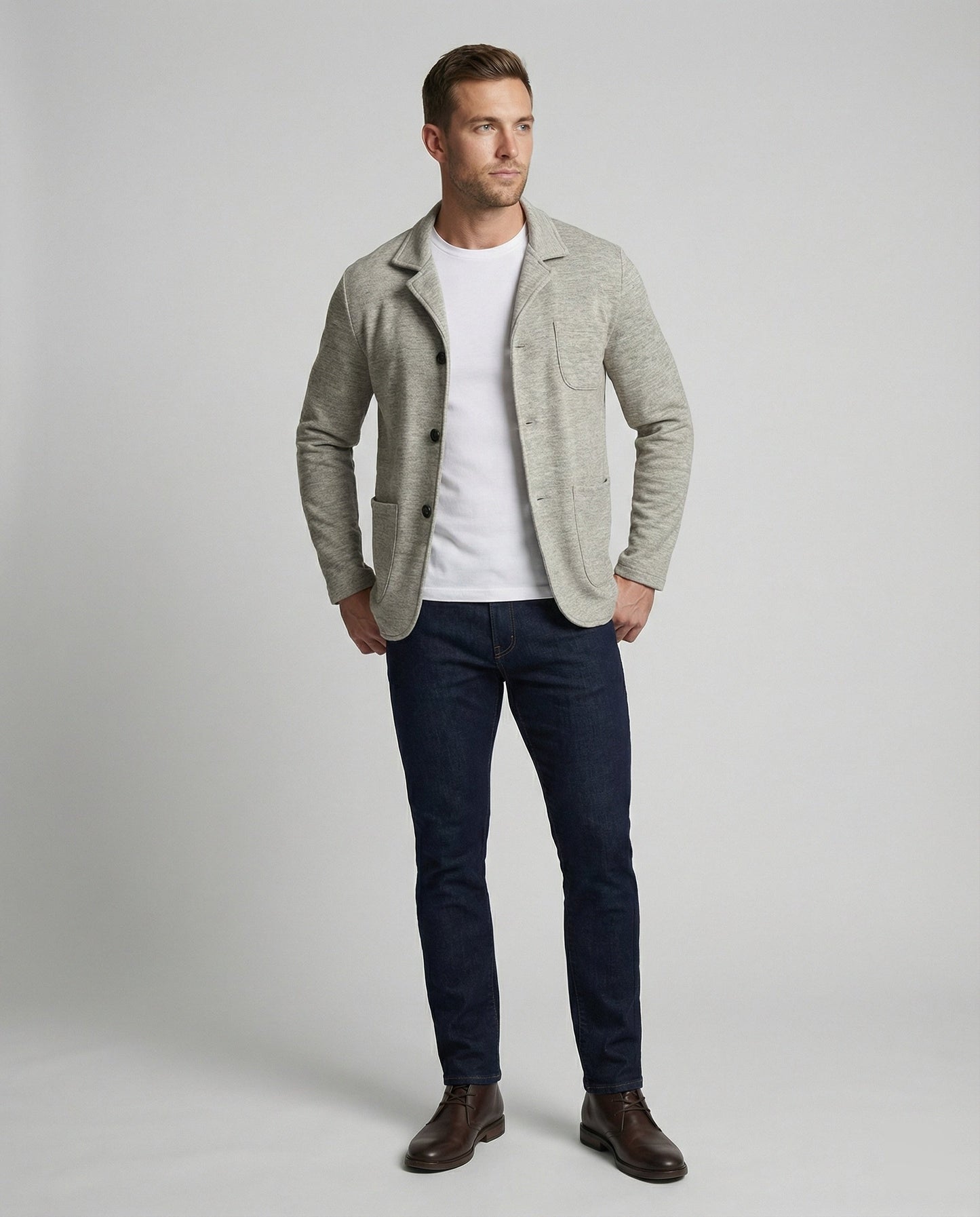 Maßgeschneiderter Herrenblazer Mit Taschen Elegant