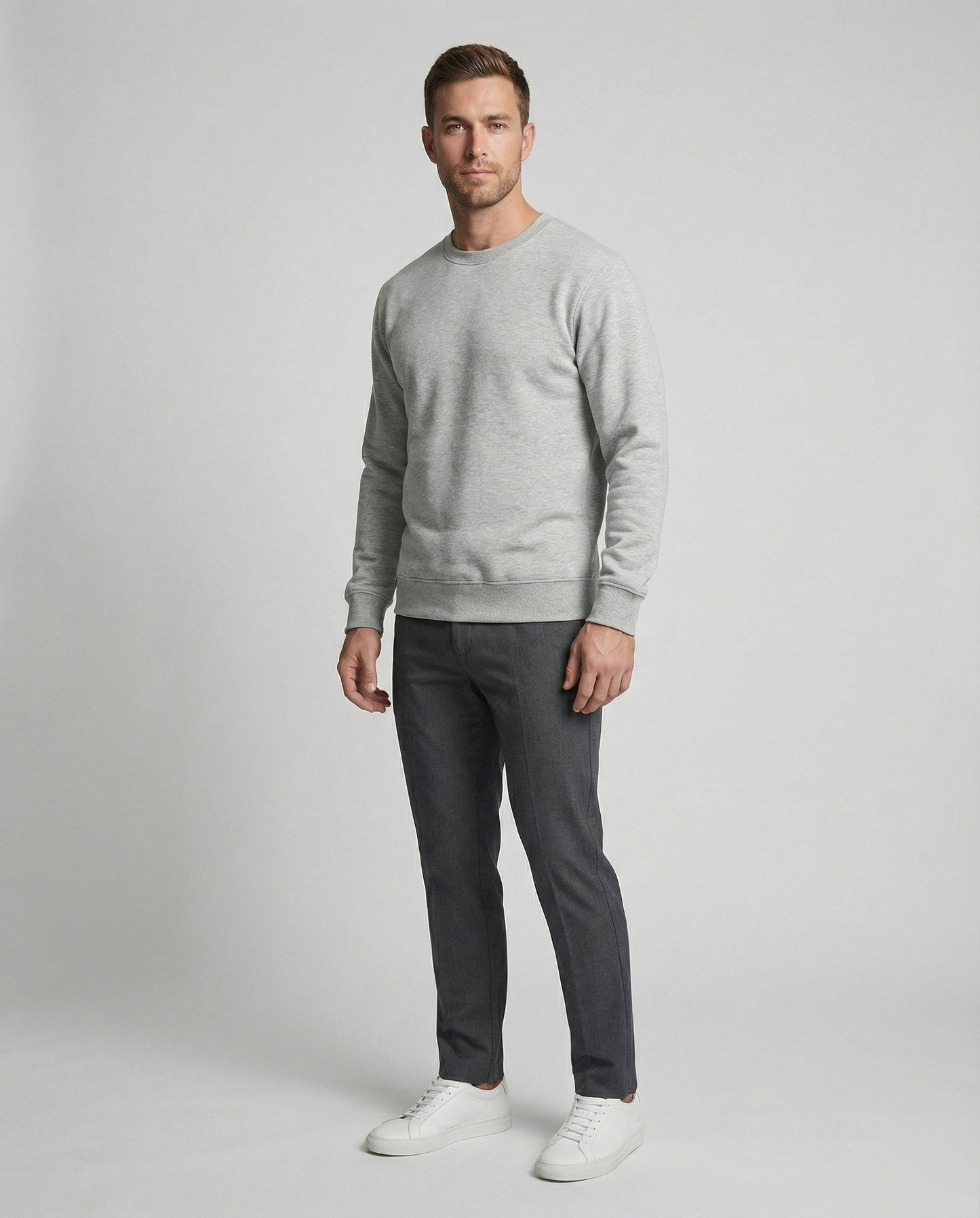 Männer Sweatshirt Rundhals Pullover Modern