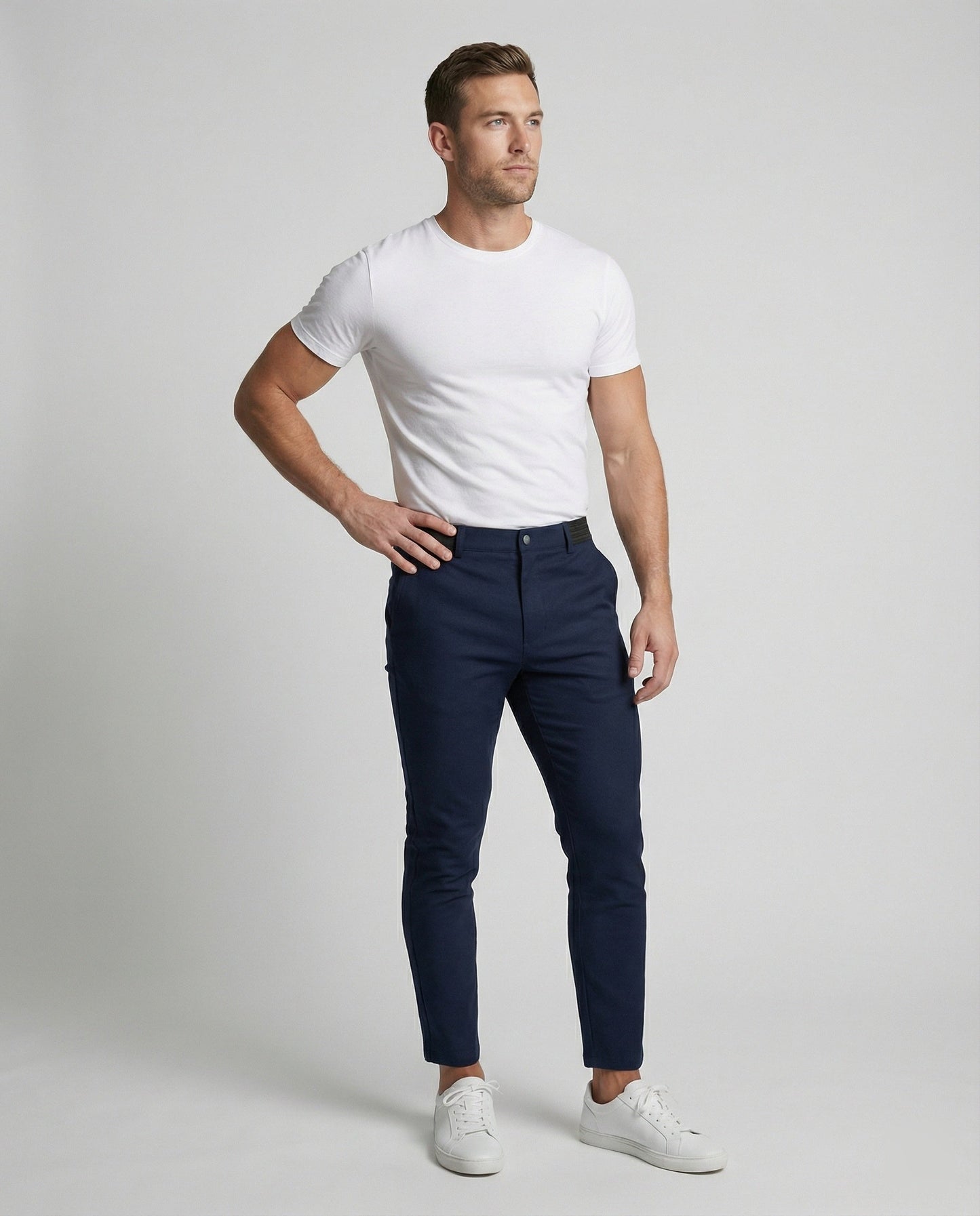 Herren Chino Hose Slim Fit Körpernah