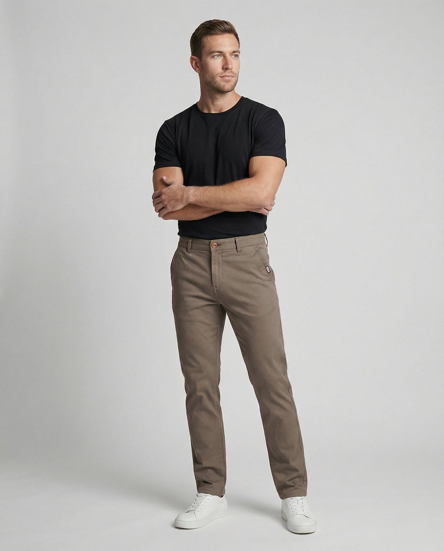 Herren Chino Hose Elastisch Stretch