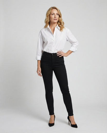 Damenbluse Elegante Baumwollhemd Chic