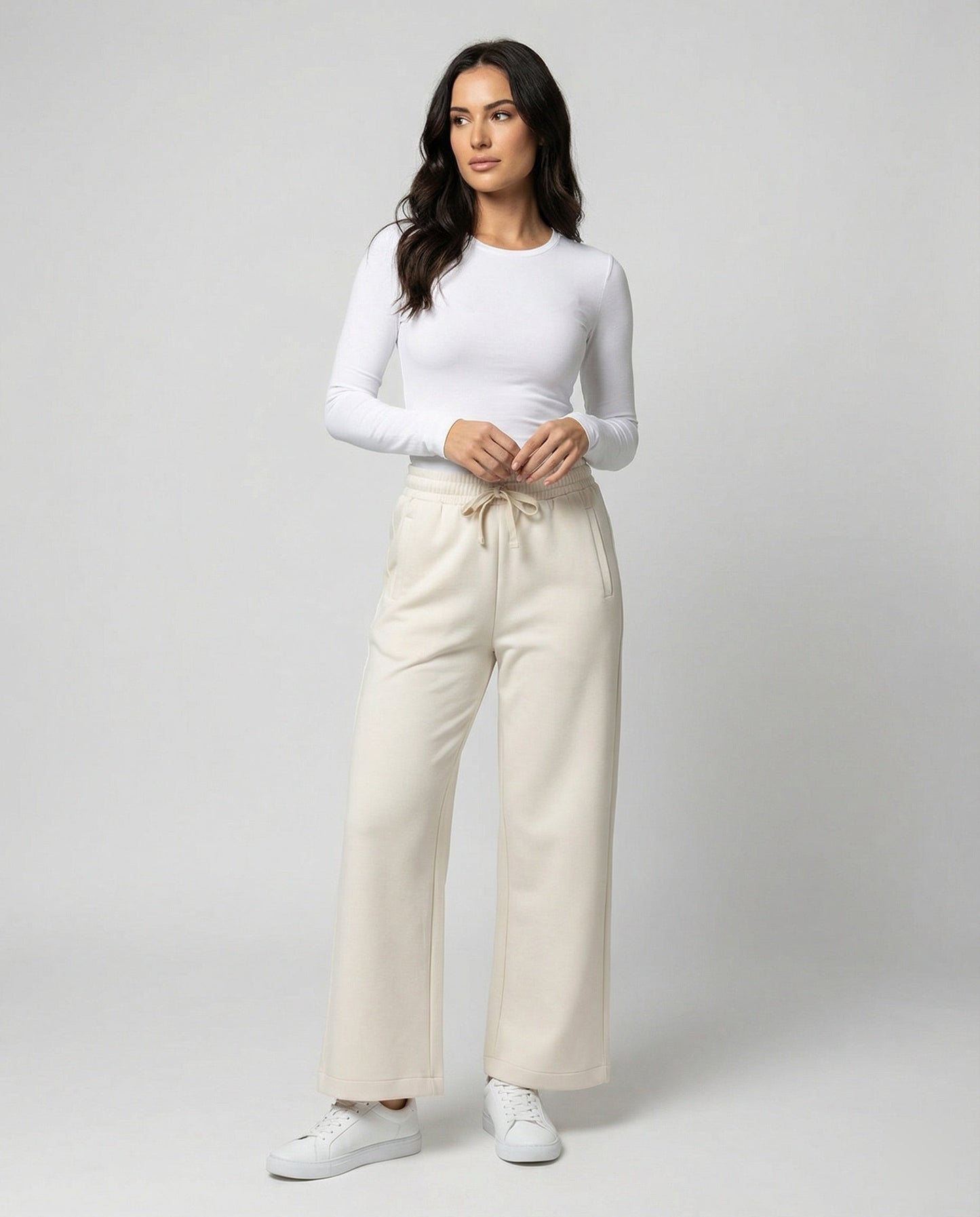 Weite Damen Stoffhose Bequem Elastisch Komfort