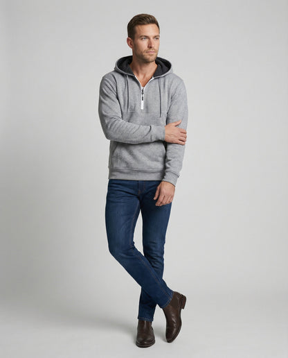 Männer Hoodie Halbzip Modern Cooler Style