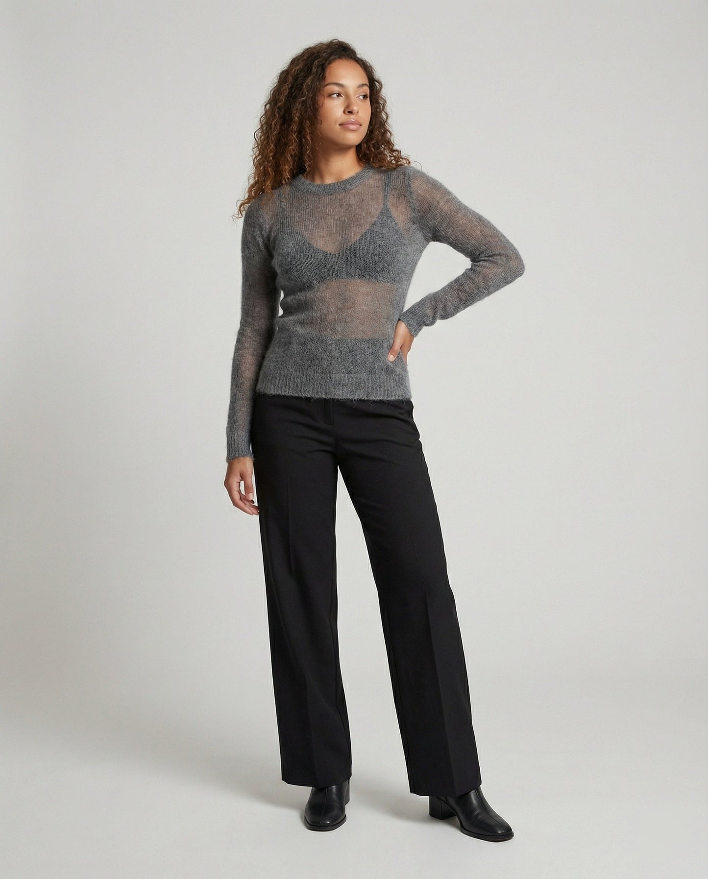 Damenpullover Rundhals Weich Modern