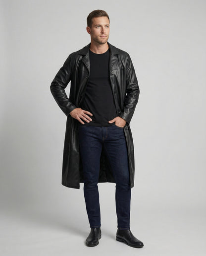 Herren Mantel Klassisch Langer Schnitt Winter - BerlinGlamour
