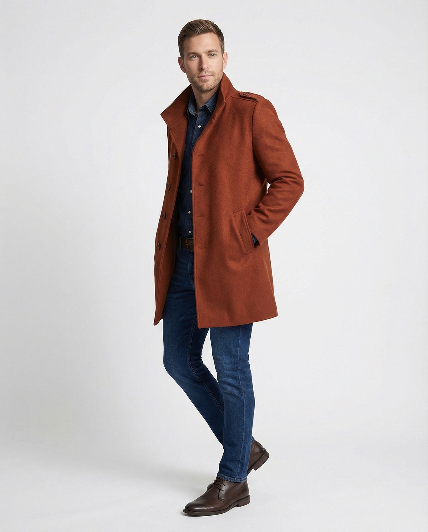 Herren Trenchcoat Langlebig Stylisch Wasserabweisend