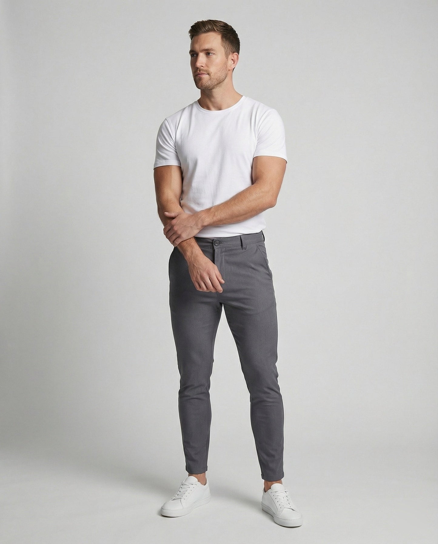 Herren Jeans Slim Fit Stretch Schwarz