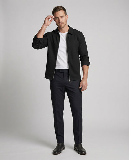Herren Langarmshirt Elegantes Design Hochwertig Reißverschluss