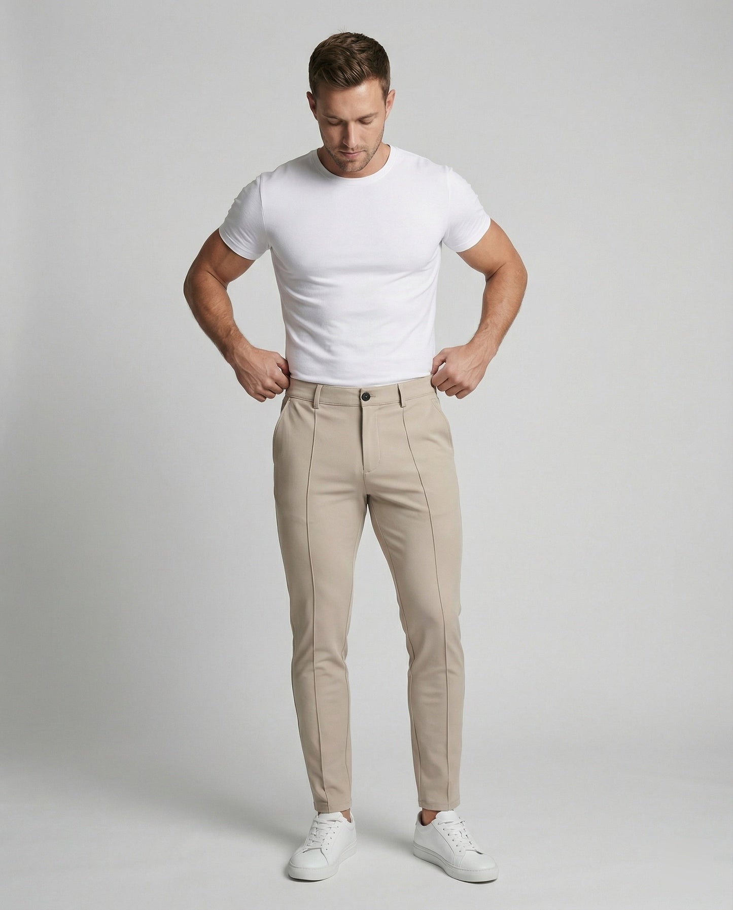 Herren Slim Fit Chino Hose Stretch Bequem