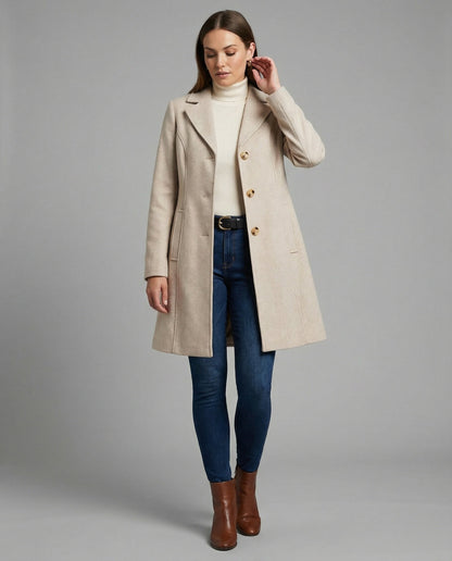 Damen Blazer Lang Elegant Tailliert Modern