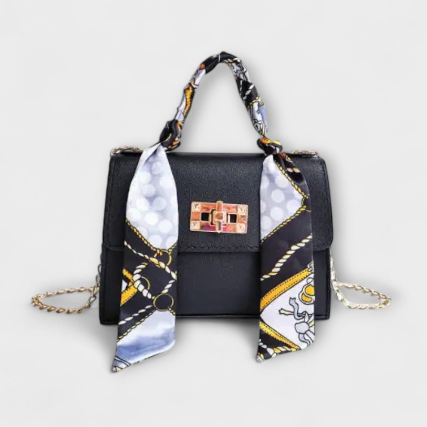 Elegante Damenhandtasche mit Ketten Schulterriemen