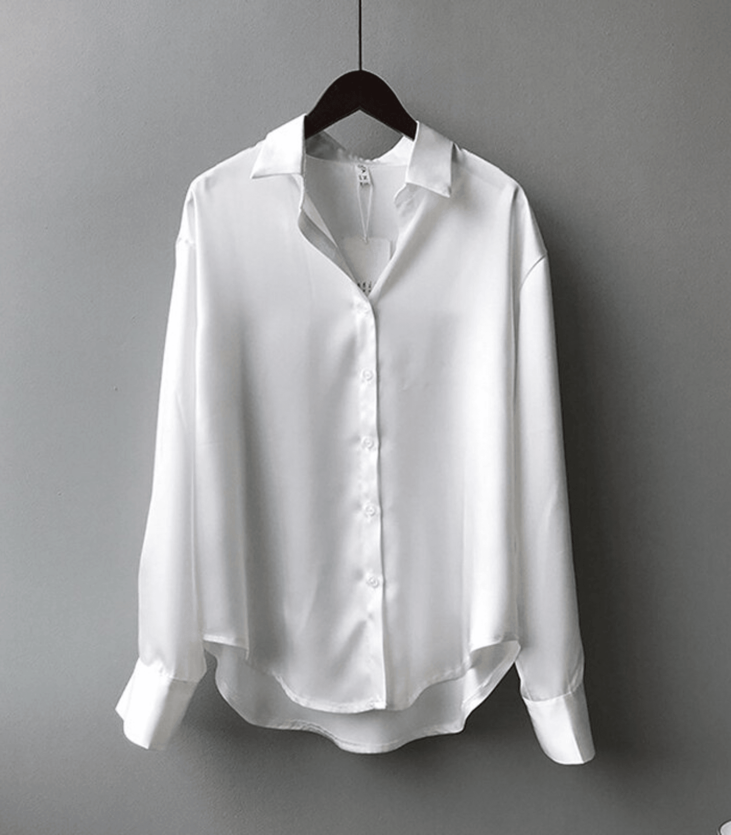 Elegante Seidenbluse Satin mit Knöpfen Damen
