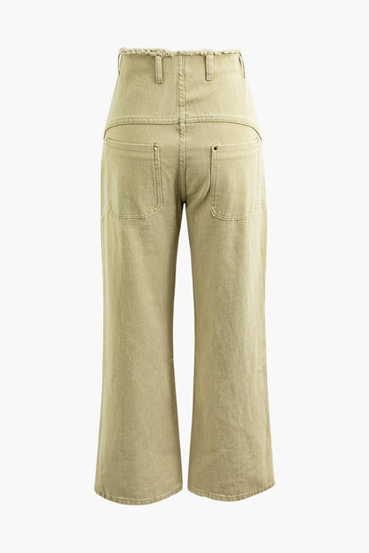 Damenhose Cord Weite Bein Trendy