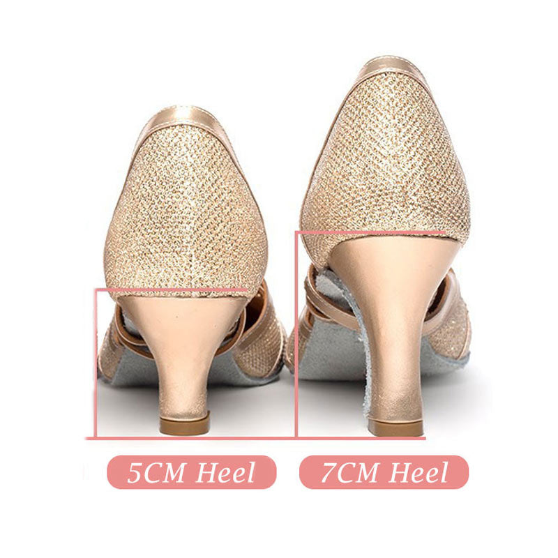 Tanzschuhe Damen Latein Salsa 7cm High Heel