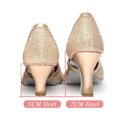 Tanzschuhe Damen Latein Salsa 7cm High Heel