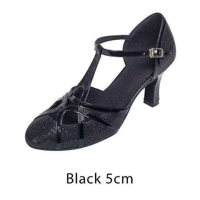 Tanzschuhe Damen Latein Salsa 7cm High Heel