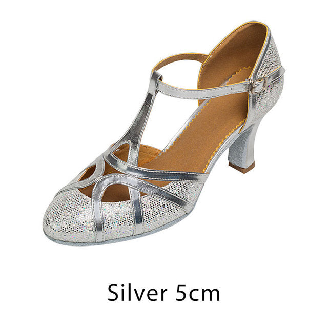 Tanzschuhe Damen Latein Salsa 7cm High Heel