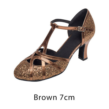 Tanzschuhe Damen Latein Salsa 7cm High Heel