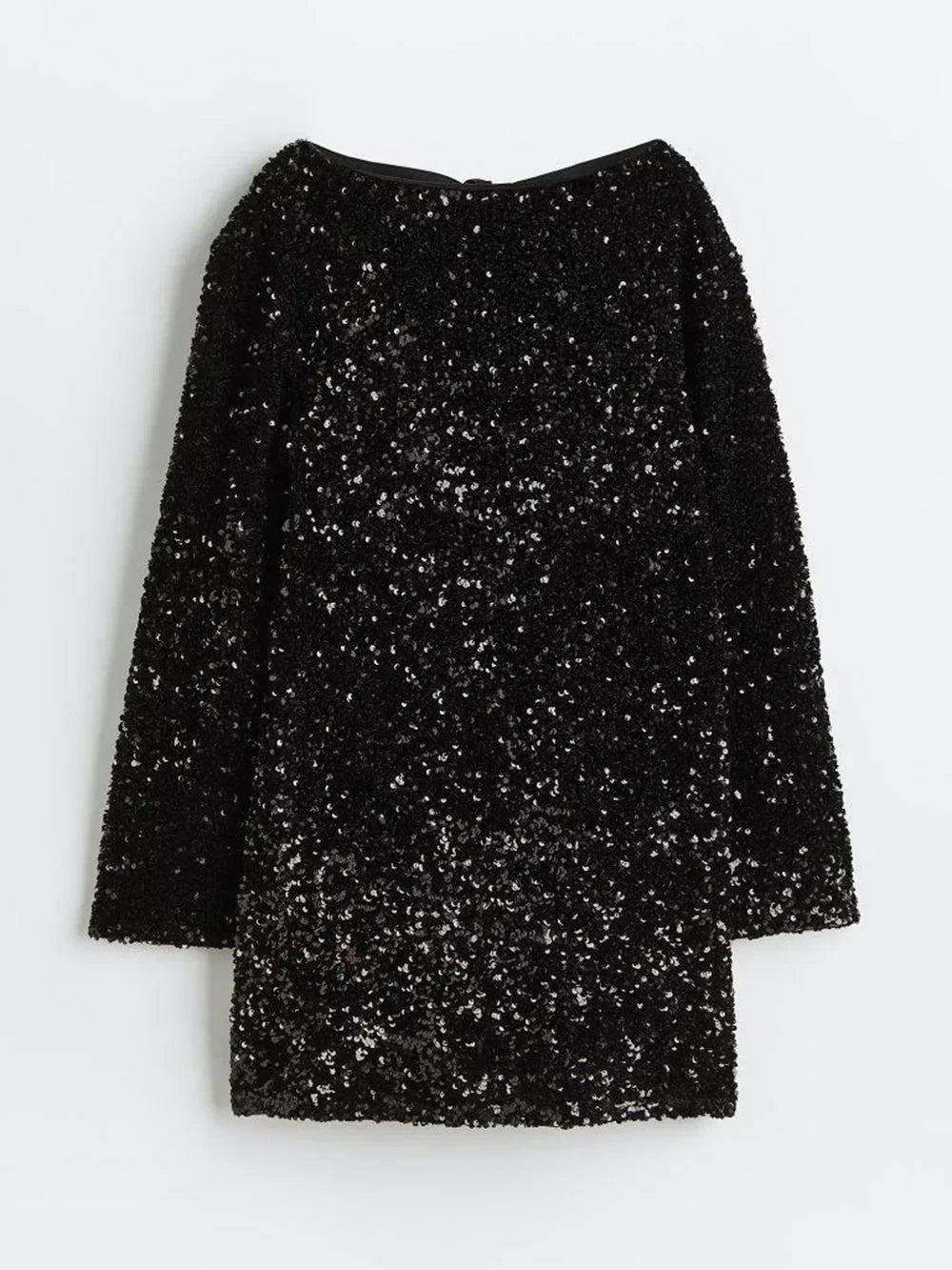 Kleid Mini Glitzer mit Pailletten und Satin