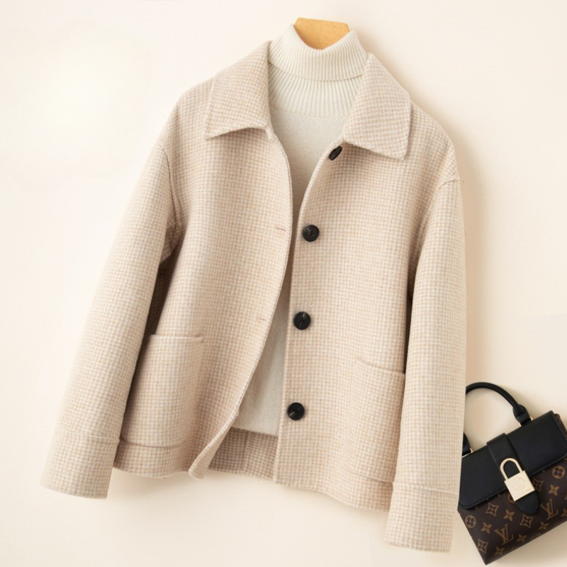 Eleganter Kaschmirmantel Damen Luxus Schwarz