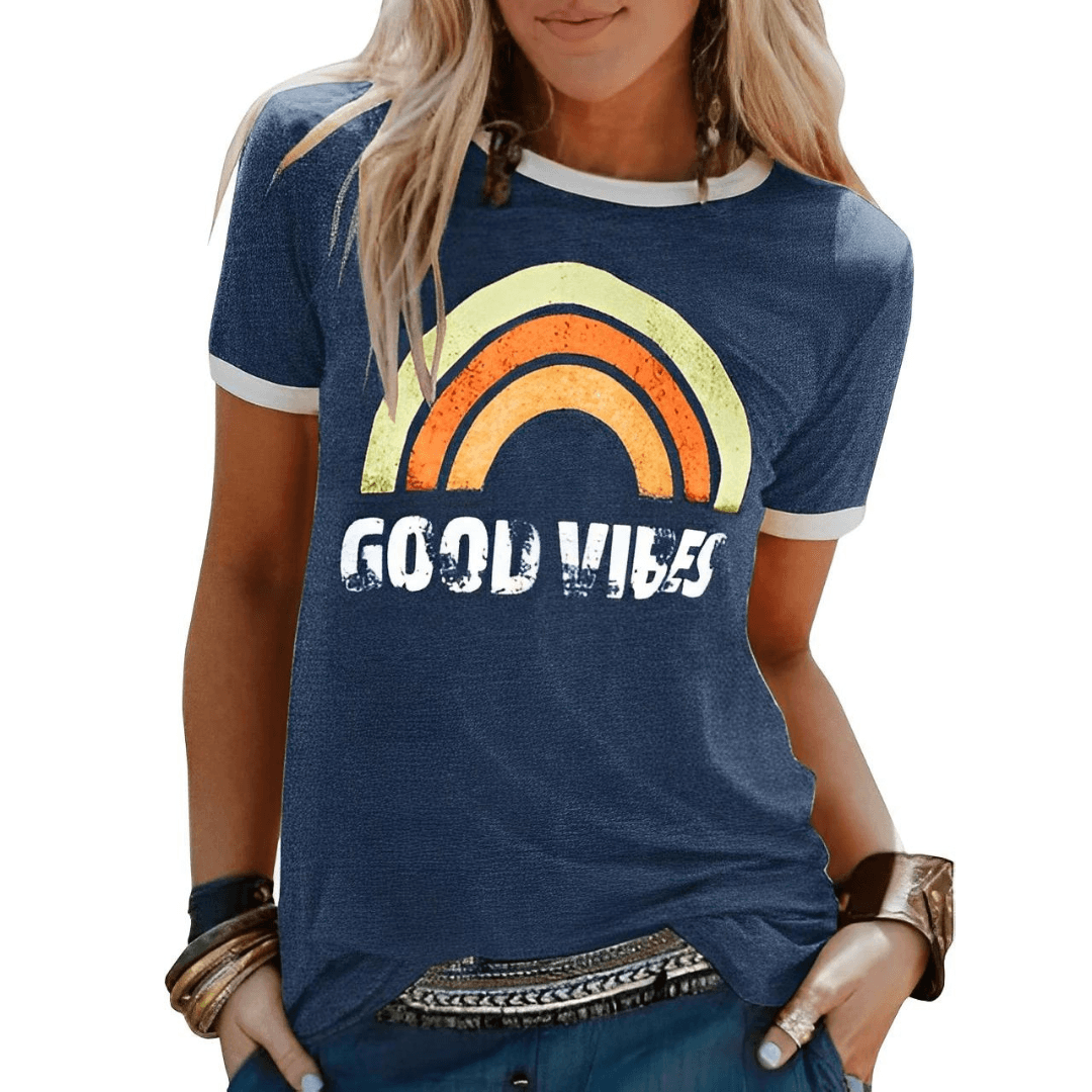 Damen T-Shirt Retro Grafik Trendy Glamour Style - BerlinGlamour