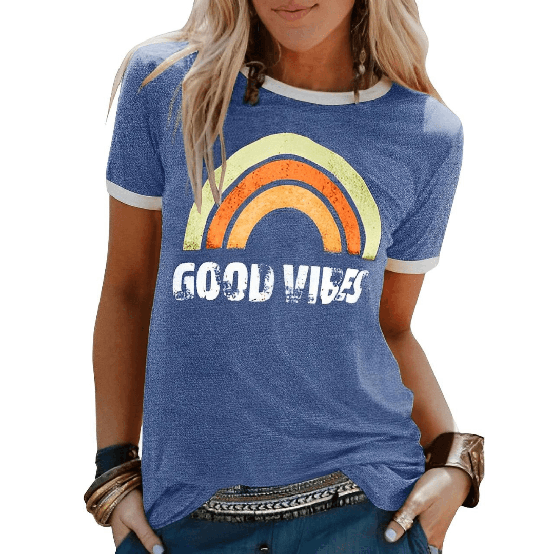 Damen T-Shirt Retro Grafik Trendy Glamour Style