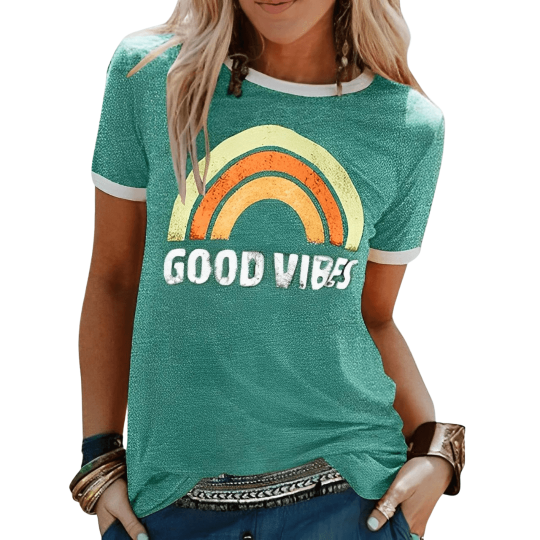 Damen T-Shirt Retro Grafik Trendy Glamour Style