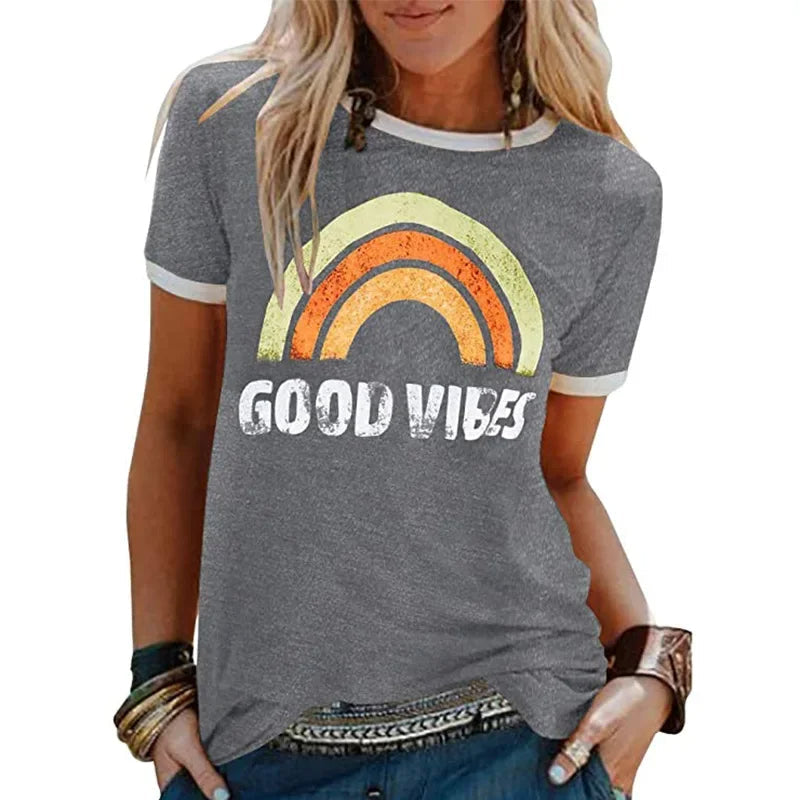 Trendy Good Vibes T-Shirt Berlin Style - BerlinGlamour