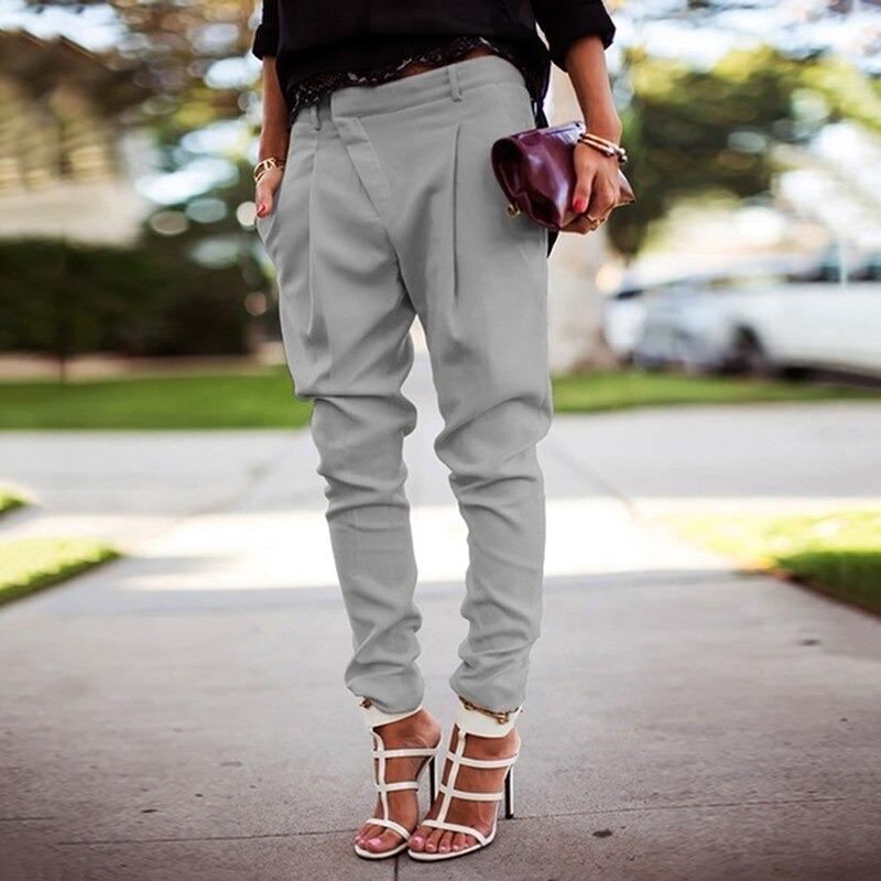 Damen Hose Hohe Taille Stilvoll Mit Gürtel