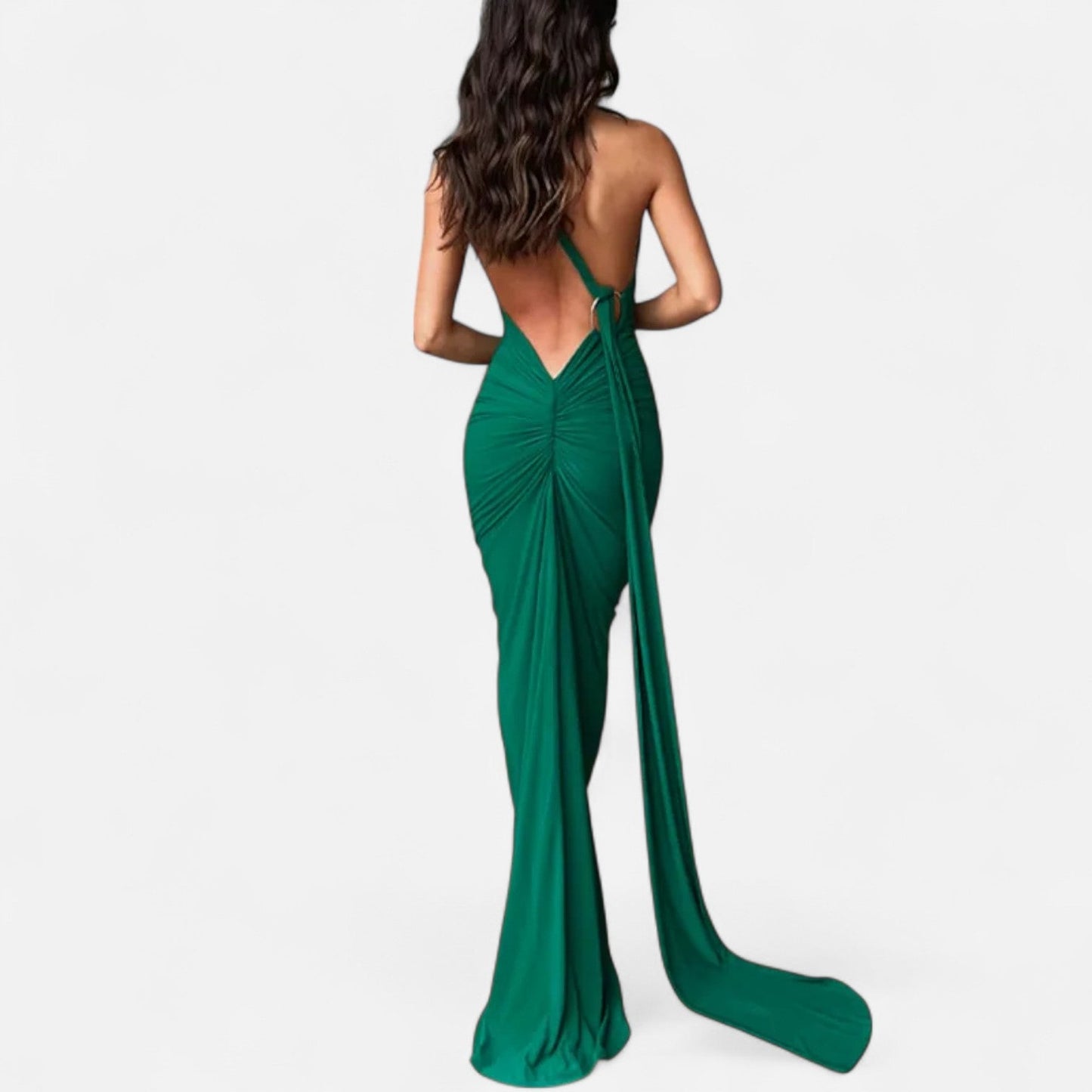 Damen Maxikleid Ein Schulter Neckholder Sommerkleid