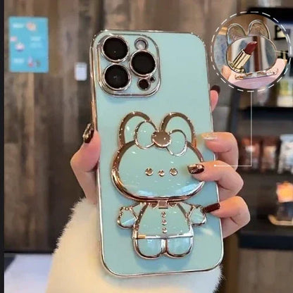 iPhone Hülle 3D Hase Spiegel Design Kawaii - BerlinGlamour