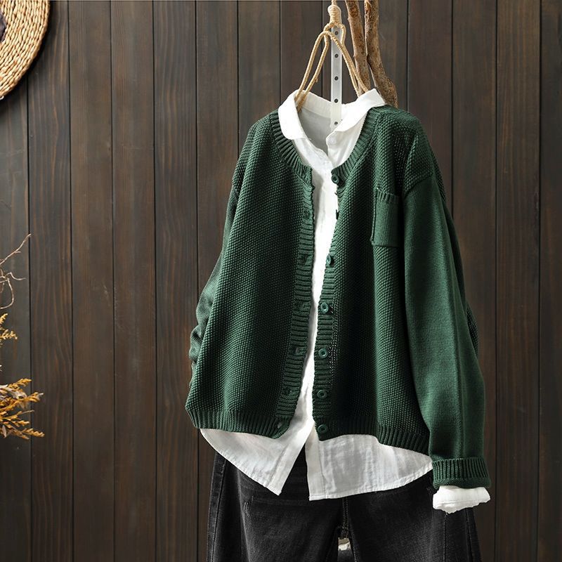 Damen Strickjacke Übergroß Knöpfe Oversized