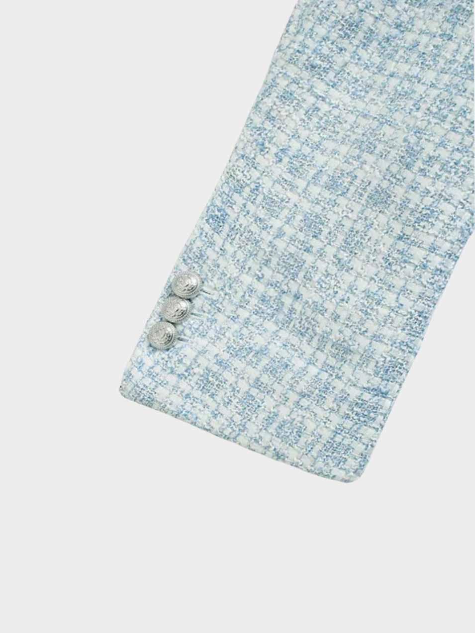 Damen Blazer Hellblau Knöpfe Modern
