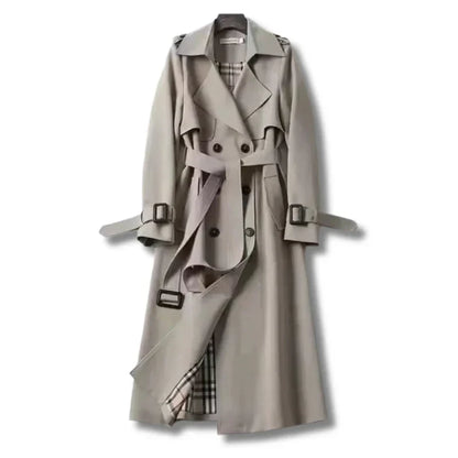 Damen Trenchcoat Klassisch mit Gürtel Winter
