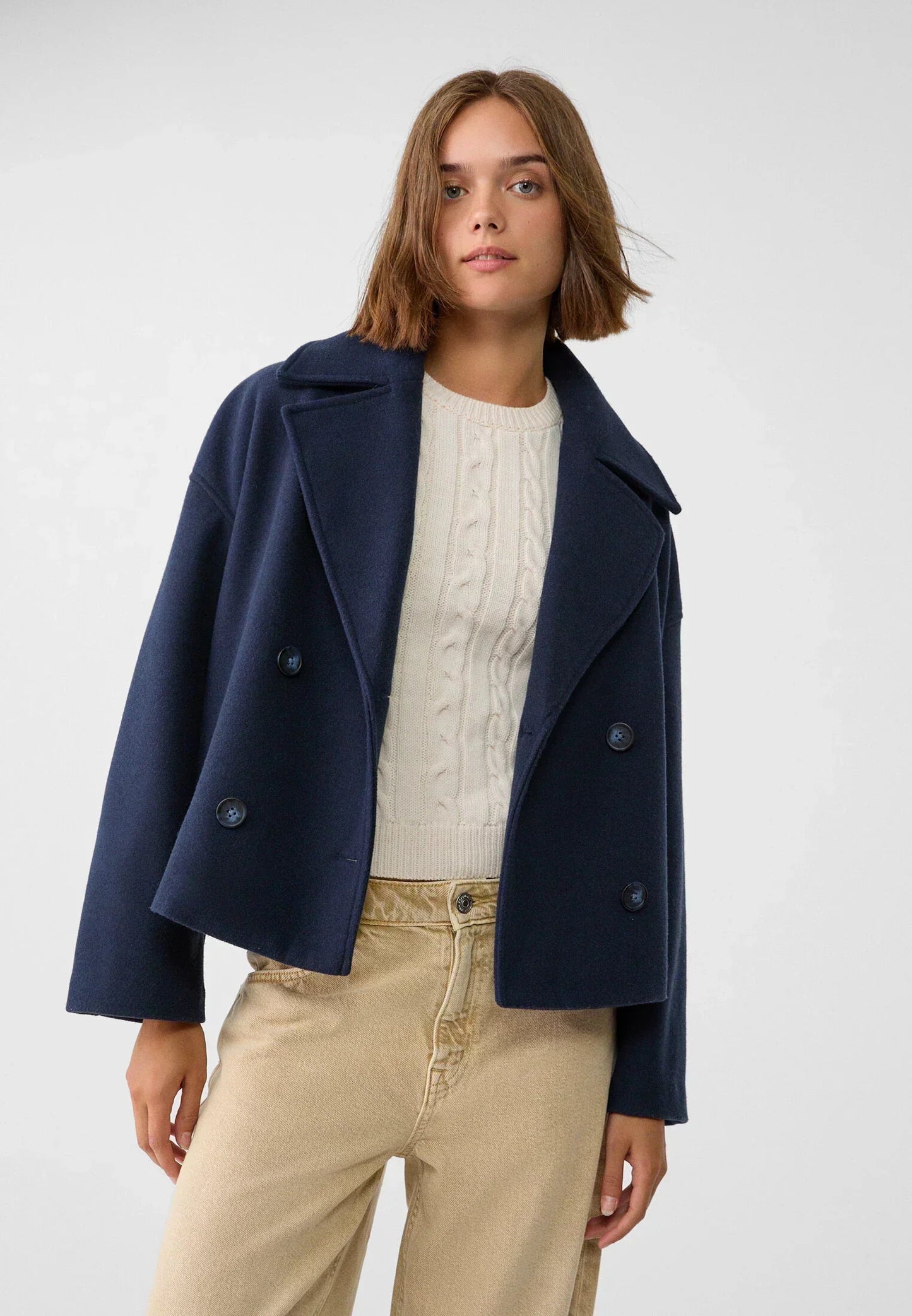 Kurzjacke Damen Klassisch Slim Fit